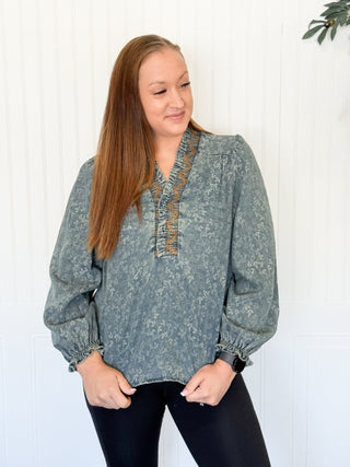 Bluebelle Denim Blouse - 110 Blouses - The Farmhouse
