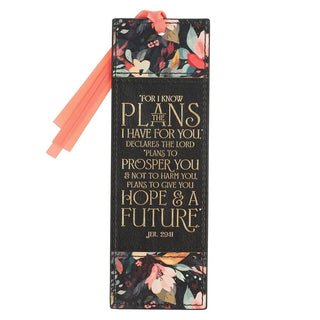 Bookmark Faux Leather For I Know The Plans Jer. 29:11 - 423 Stationery - The Farmhouse