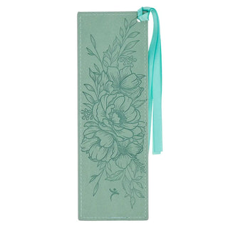 Bookmark Faux Leather Teal Faith 2 Cor. 5:7 - 423 Stationery - The Farmhouse