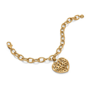 BRIGHTON CONTEMPO MEDALLION HEART BRACELET JF0344 - 290 Jewelry - The Farmhouse
