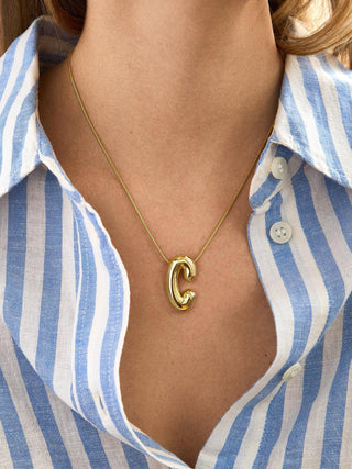 Bubble Initial Necklace - 290 Jewelry - The Farmhouse