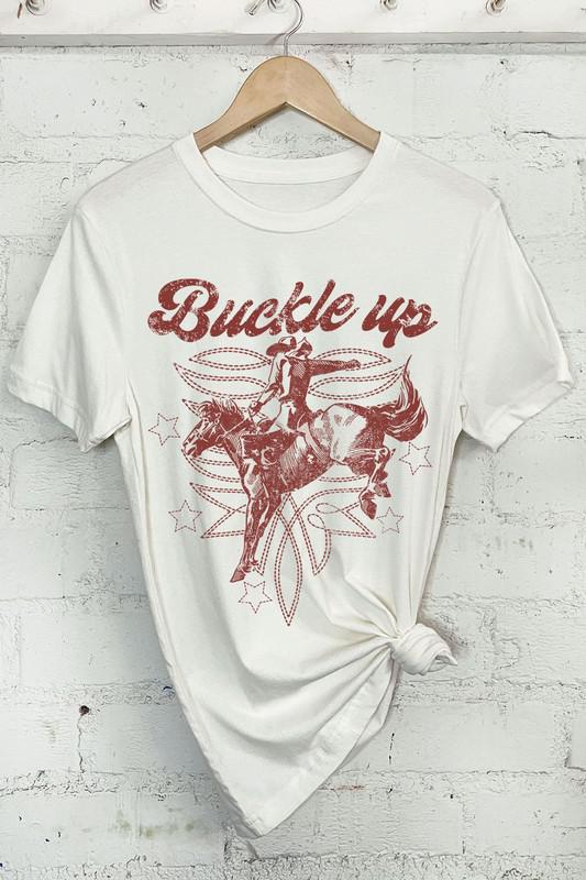 Buckle Up Cowboy Cotton Graphic Tee - The Farmhouse
