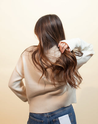 BY TOGETHER Women's Cream Cider Mock Neck Sweater - 140 Sweatshirts + Sweaters - The Farmhouse