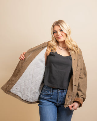 BY TOGETHER Women's Olivewood Collared Zip-Up Jacket - 160 Outerwear - The Farmhouse