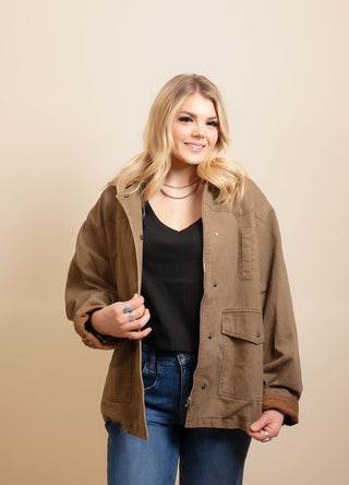 BY TOGETHER Women's Olivewood Collared Zip-Up Jacket - 160 Outerwear - The Farmhouse