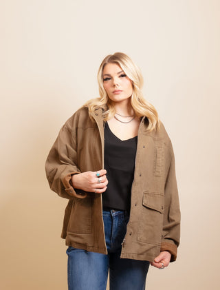 BY TOGETHER Women's Olivewood Collared Zip-Up Jacket - 160 Outerwear - The Farmhouse