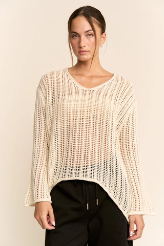 DAVI & DANI Women's Sandy Cove High-Low Sweater
