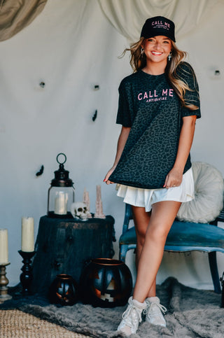 Call Me Antisocial Leopard Tee - 120 Graphic Tees - The Farmhouse