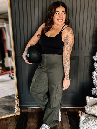 Cameo Cargo Pants, Olive - The Farmhouse