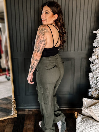 Cameo Cargo Pants, Olive - The Farmhouse