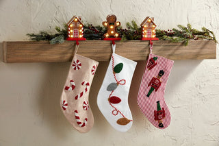 Candy Cane Beaded Stocking - The Farmhouse