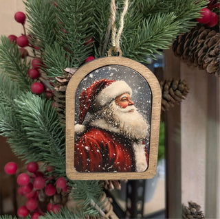 Canvas Arch Ornament Antique Santa - 430 Holiday Decor - The Farmhouse