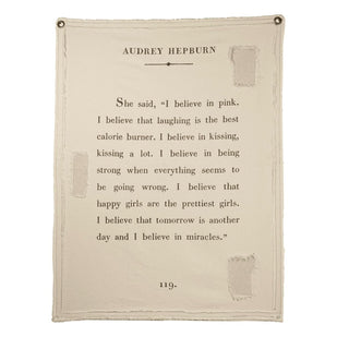 Canvas Wall Hanging - Audrey Hepburn - 31.5" x 40" - 423 Stationery - The Farmhouse