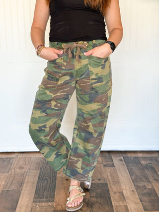 Canyon Camo Barrel Denim Jeans - 210 Jeans - The Farmhouse