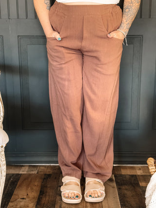 Canyon Stroll Boho Barrel Pants, Coco - The Farmhouse