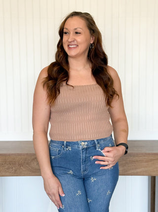 Cappuccino Sculpt Tech Rib Tank - 100 Casual Tops - The Farmhouse