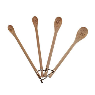 Carved Beech Wood Measuring Spoons, Set of 4 - The Farmhouse