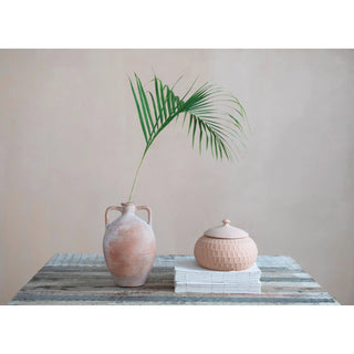 Carved Handmade Terracotta Jar - The Farmhouse