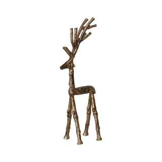 Cast Aluminum Twig Deer - Antique Gold Finish - The Farmhouse