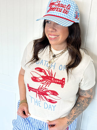Catch of the Day Crop Tee - 120 Graphic Tees - The Farmhouse
