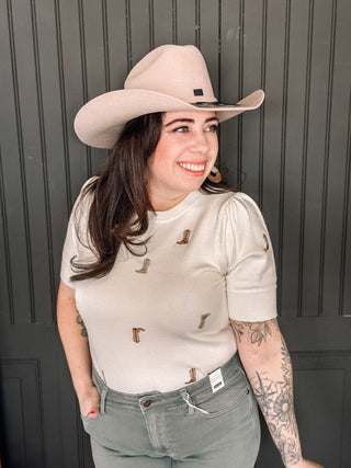 Cattleman Felt Western Cowgirl Hat, Sand - 260 Fashion Accessories - The Farmhouse