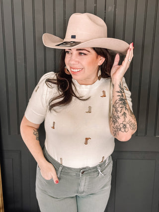 Cattleman Felt Western Cowgirl Hat, Sand - 260 Fashion Accessories - The Farmhouse
