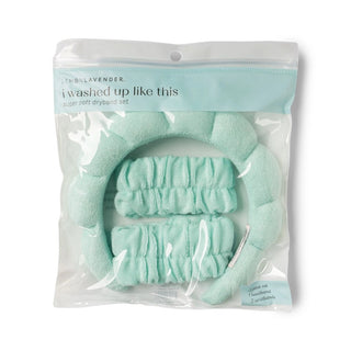Fresh Face Terry Spa Set, Aqua