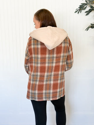 Cedar Ridge Hooded Fleece Plaid Flannel Shacket - 160 Outerwear - The Farmhouse