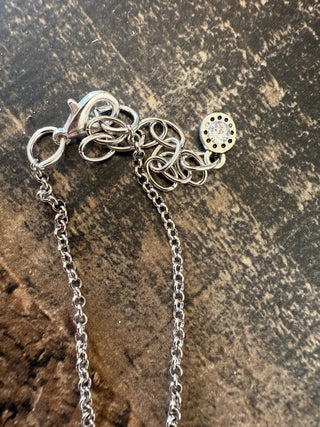 Celeste Circle Gem Necklace, Silver - 290 Jewelry - The Farmhouse