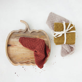 Farmhouse Cotton Knit Dish Cloth Set of 3