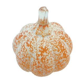 Orange Hand-Blown Heirloom Pumpkin, Small
