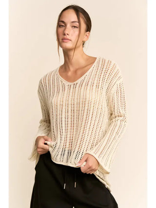 DAVI & DANI Women's Sandy Cove High-Low Sweater