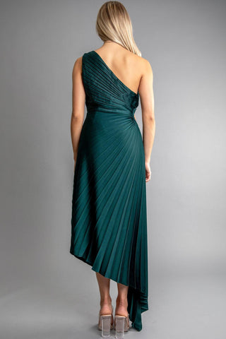 Champagne Taste Elegant Dress, Hunter Green - The Farmhouse