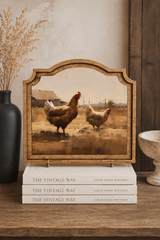 Chickens Provincial Framed Art - 420 Home Decor - The Farmhouse