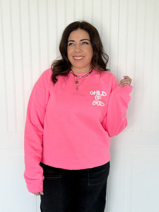 Child Of God Graphic Sweatshirt Pullover - 120 Graphic Tees - The Farmhouse