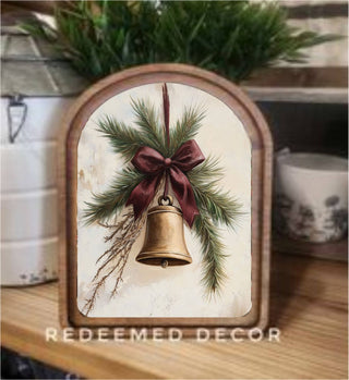 Christmas Bell Arch Framed Art 6x8" - 420 Home Decor - The Farmhouse