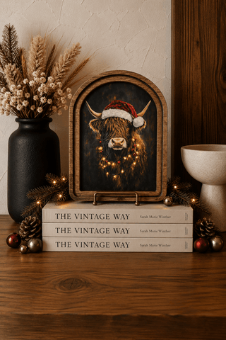 Christmas Highland Arch Framed Art 6x8" - 420 Home Decor - The Farmhouse