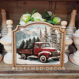 Christmas Truck Provincial Framed Art - 420 Home Decor - The Farmhouse