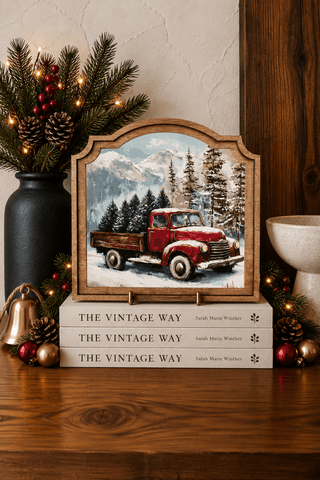 Christmas Truck Provincial Framed Art - 420 Home Decor - The Farmhouse