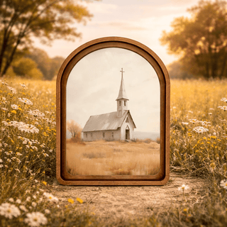 Church Arch Framed Art 6x8" - 420 Home Decor - The Farmhouse
