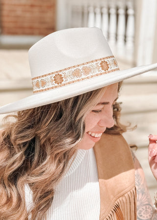 Ciao, Amore Wide Brim Felt Hat - Ivory - 260 Fashion Accessories - The Farmhouse