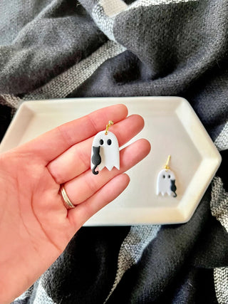 CLAYHOUSE Pumpkin Ghost Earrings, Leaf Ghost Earrings, Cat Earrings - 290 Jewelry - The Farmhouse