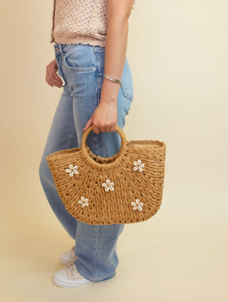 Coast Seashell Rattan Tote Bag - 280 Bags - The Farmhouse