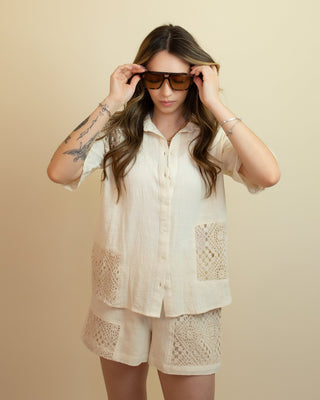 Coastal Canvas Women's Gauze Shorts - 220 Shorts + Skirts - The Farmhouse