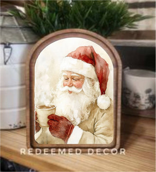 Cocoa Santa Arch Framed Art 6x8" - 420 Home Decor - The Farmhouse