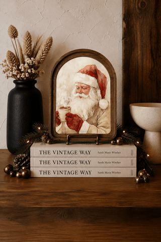 Cocoa Santa Arch Framed Art 6x8" - 420 Home Decor - The Farmhouse