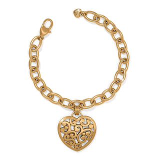 BRIGHTON CONTEMPO MEDALLION HEART BRACELET JF0344