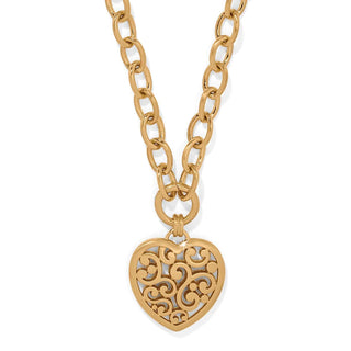 BRIGHTON CONTEMPO MEDALLION HEART NECKLACE JM0020
