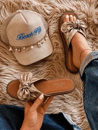 Corky's Gold Crinkle Metallic Clam Bake Sandals - 300 Footwear - The Farmhouse