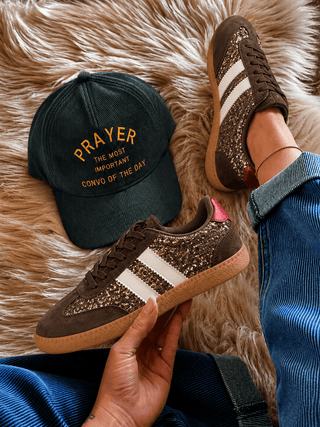 CORKYS Heads Up Chocolate Glitter Sneakers - 300 Footwear - The Farmhouse
